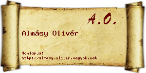 Almásy Olivér névjegykártya